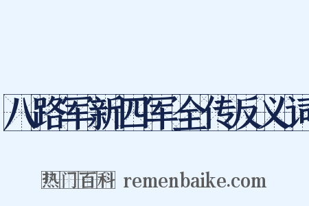 八路军新四军全传反义词是什么意思的图片